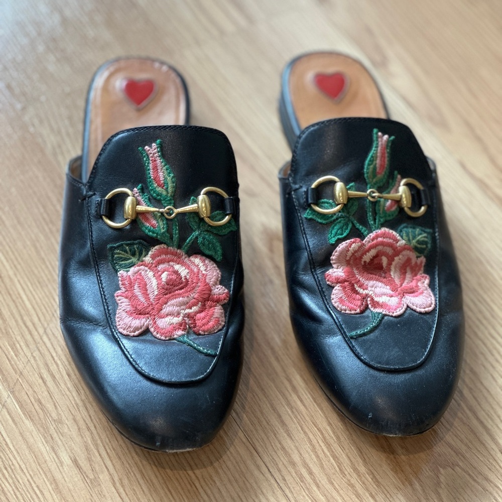 Gucci flower prince town mule